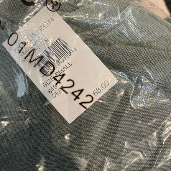 New Blank NYC French Terry Sweatshirt in Morning Zen Green - Picture 5 of 5